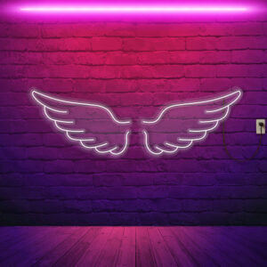 wings open neon
