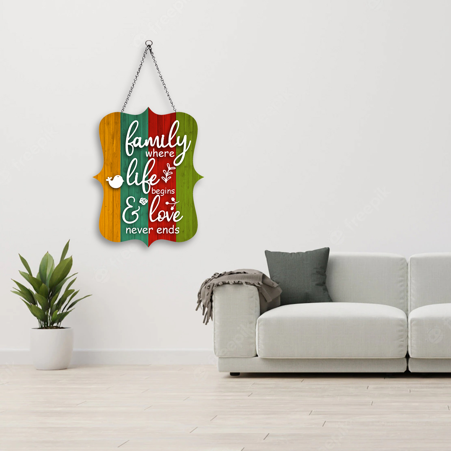 WKVFDEC202204 Vertical Wall Sign/Wall Painting - Image 4
