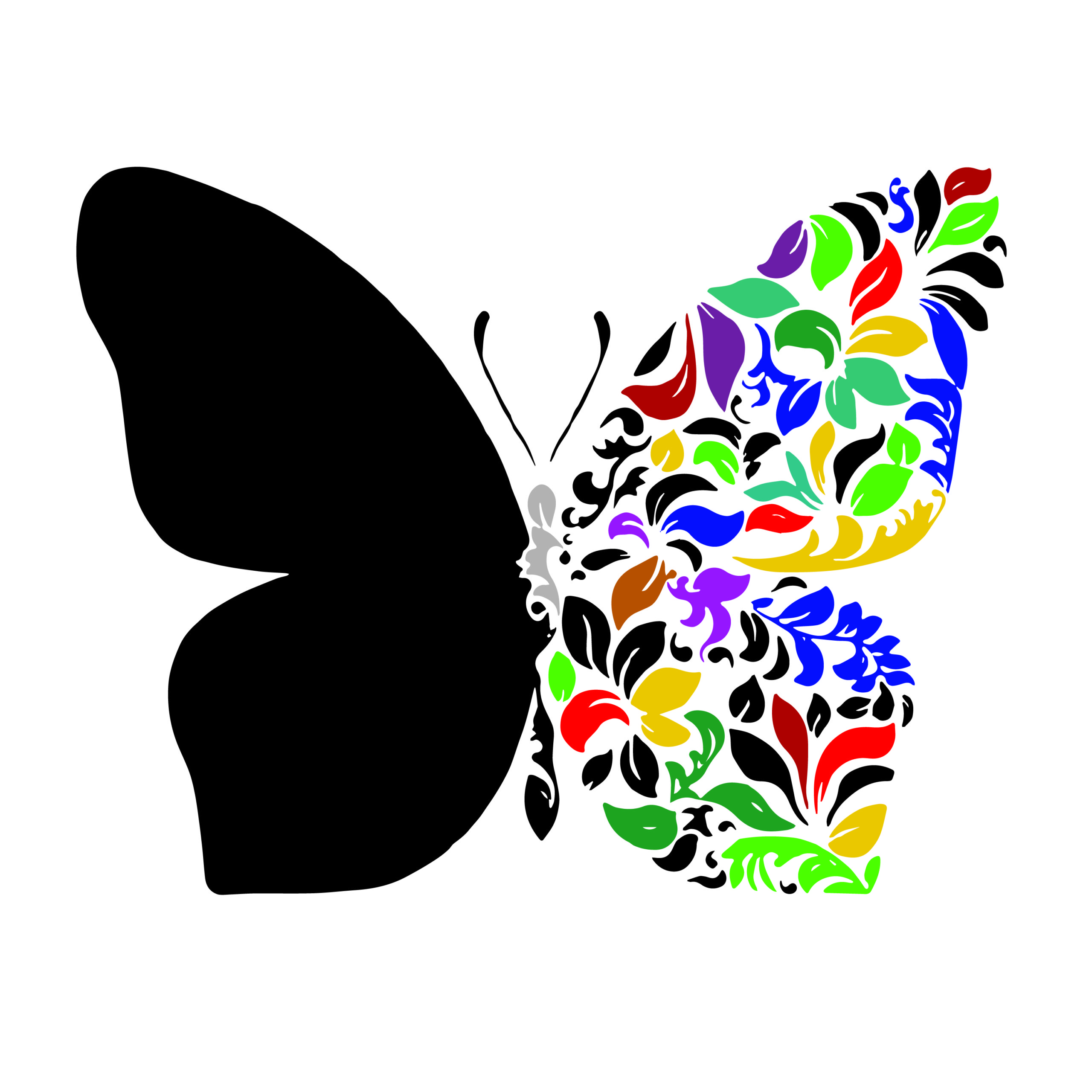 wkbutteroct153 Wall Kriti Colorful Butterfly Vinyl Wall Sticker - Image 3