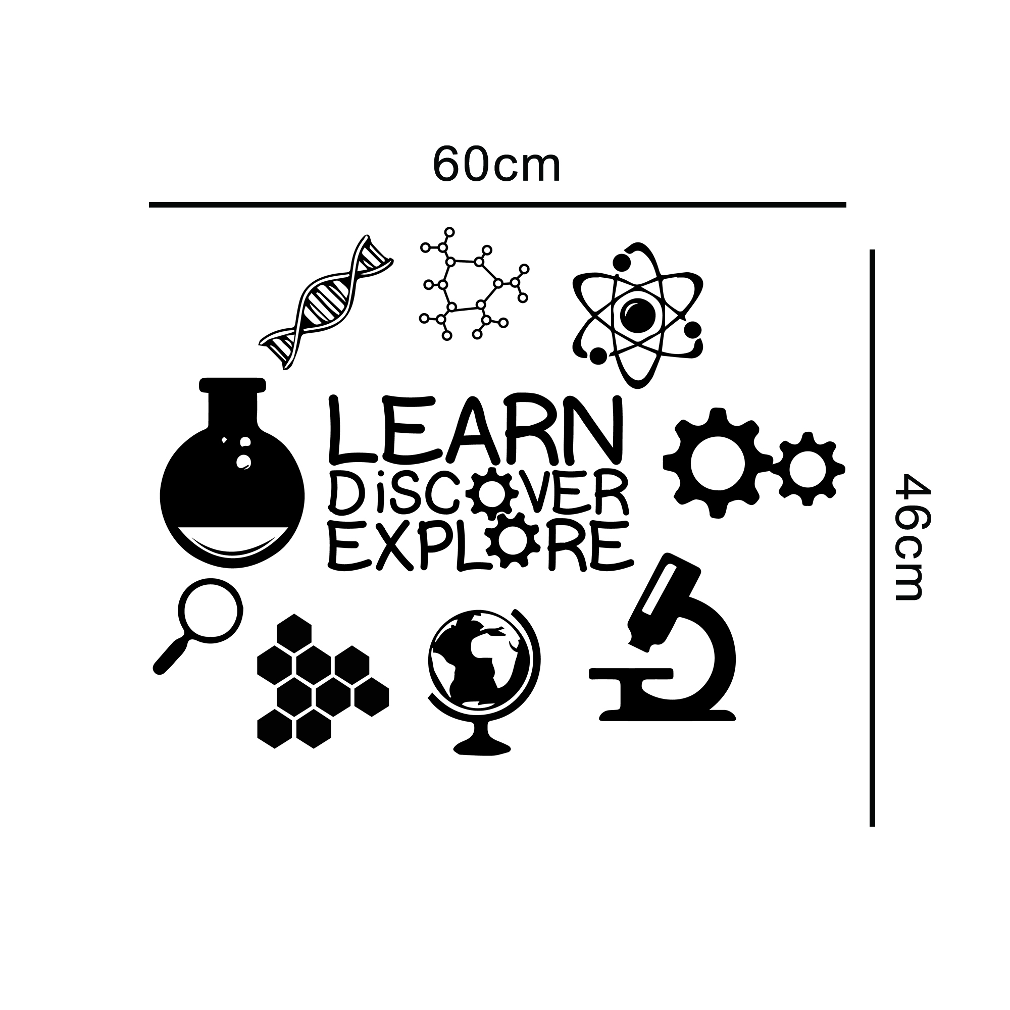wklearnoct145 Wall Kriti Learn Discover Explore Vinyl Wall Sticker - Image 2