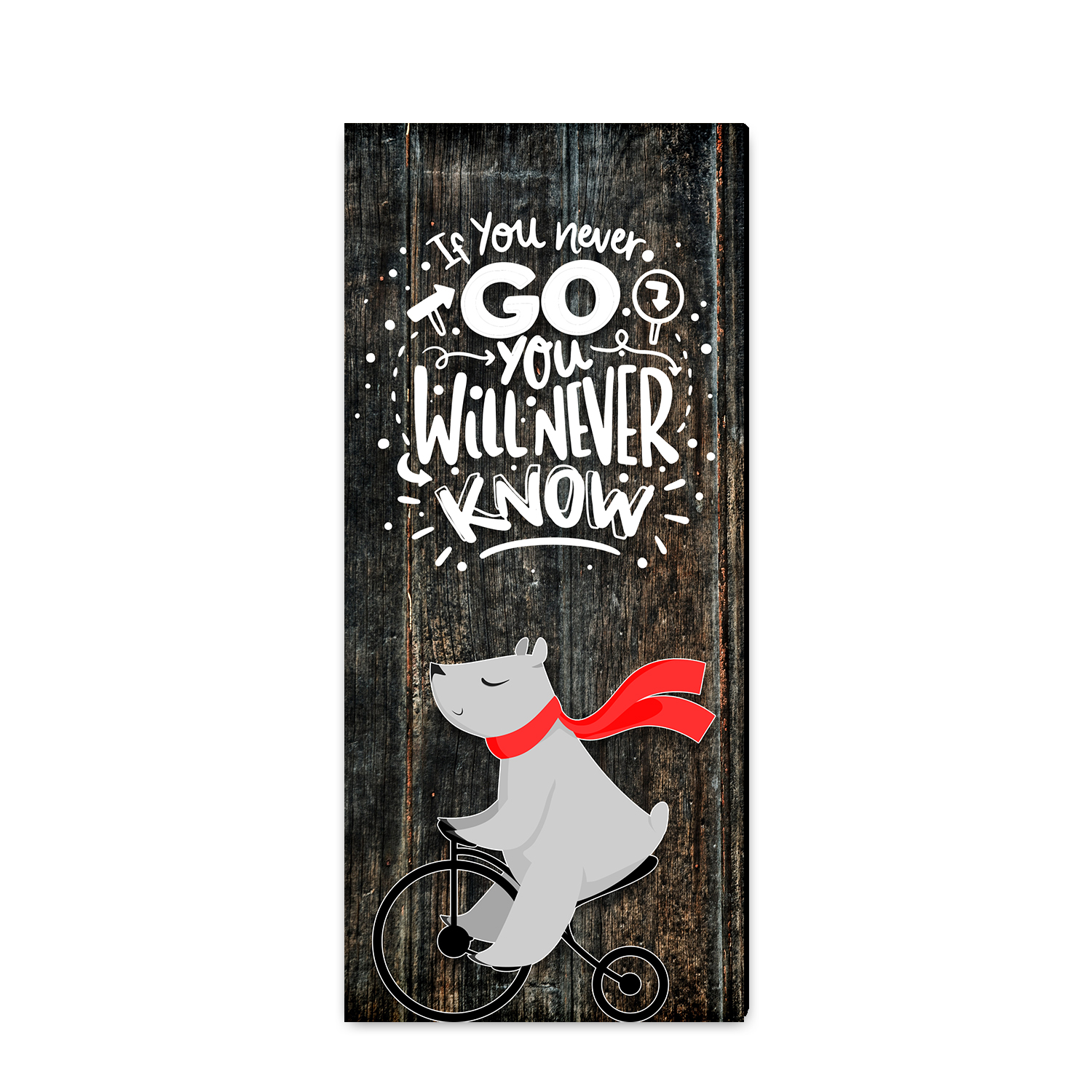wkvp35 If you never go Vertical Wall Sign/Wall Painting