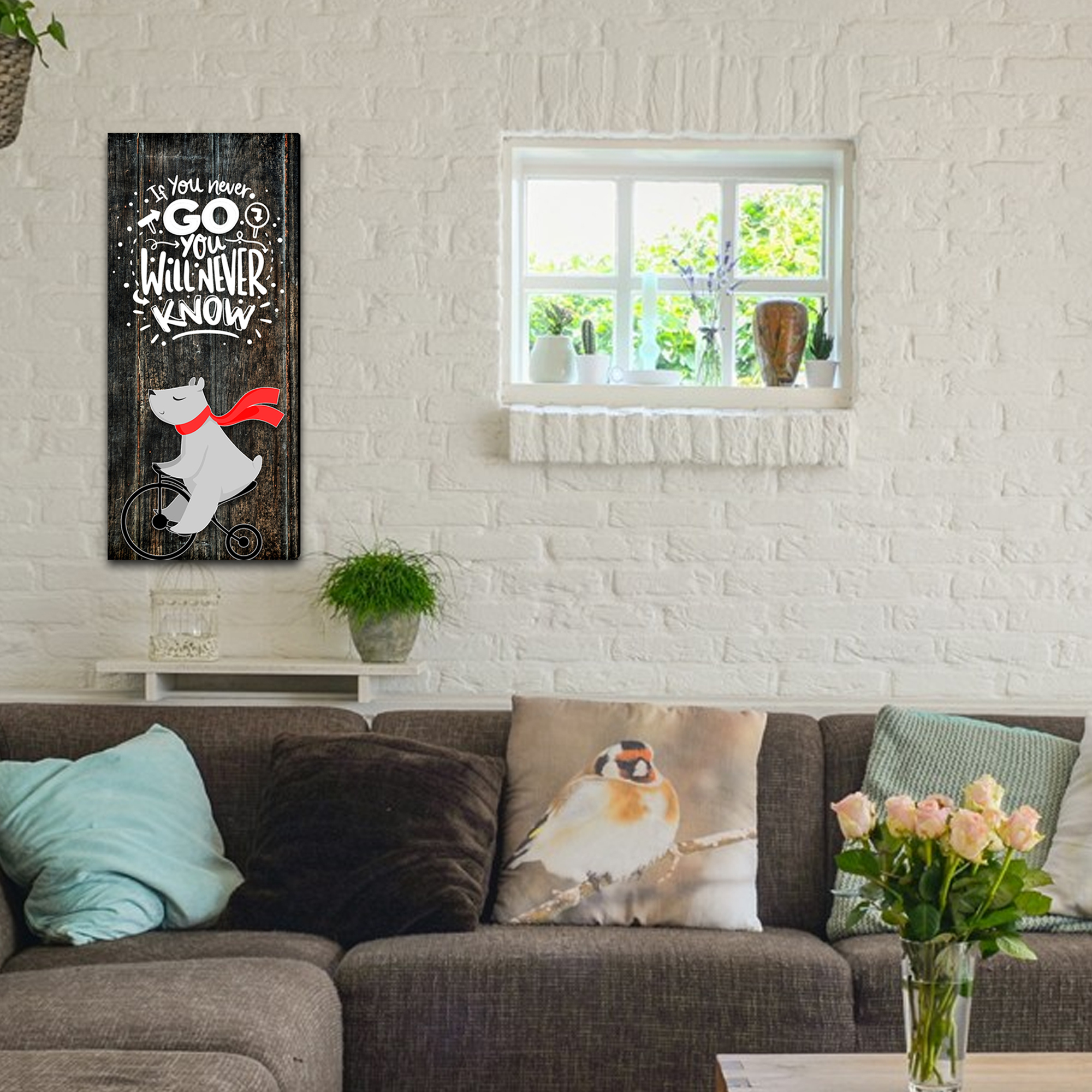 wkvp35 If you never go Vertical Wall Sign/Wall Painting - Image 3