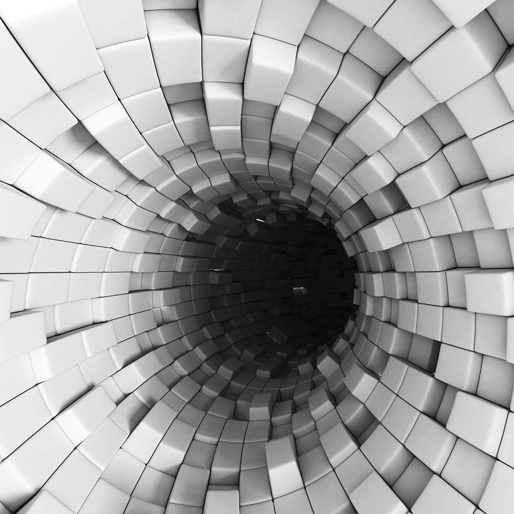 wkwall3d07 Circular Blocks White Color Self Adhesive PVC 3D Wallpaper - Image 2