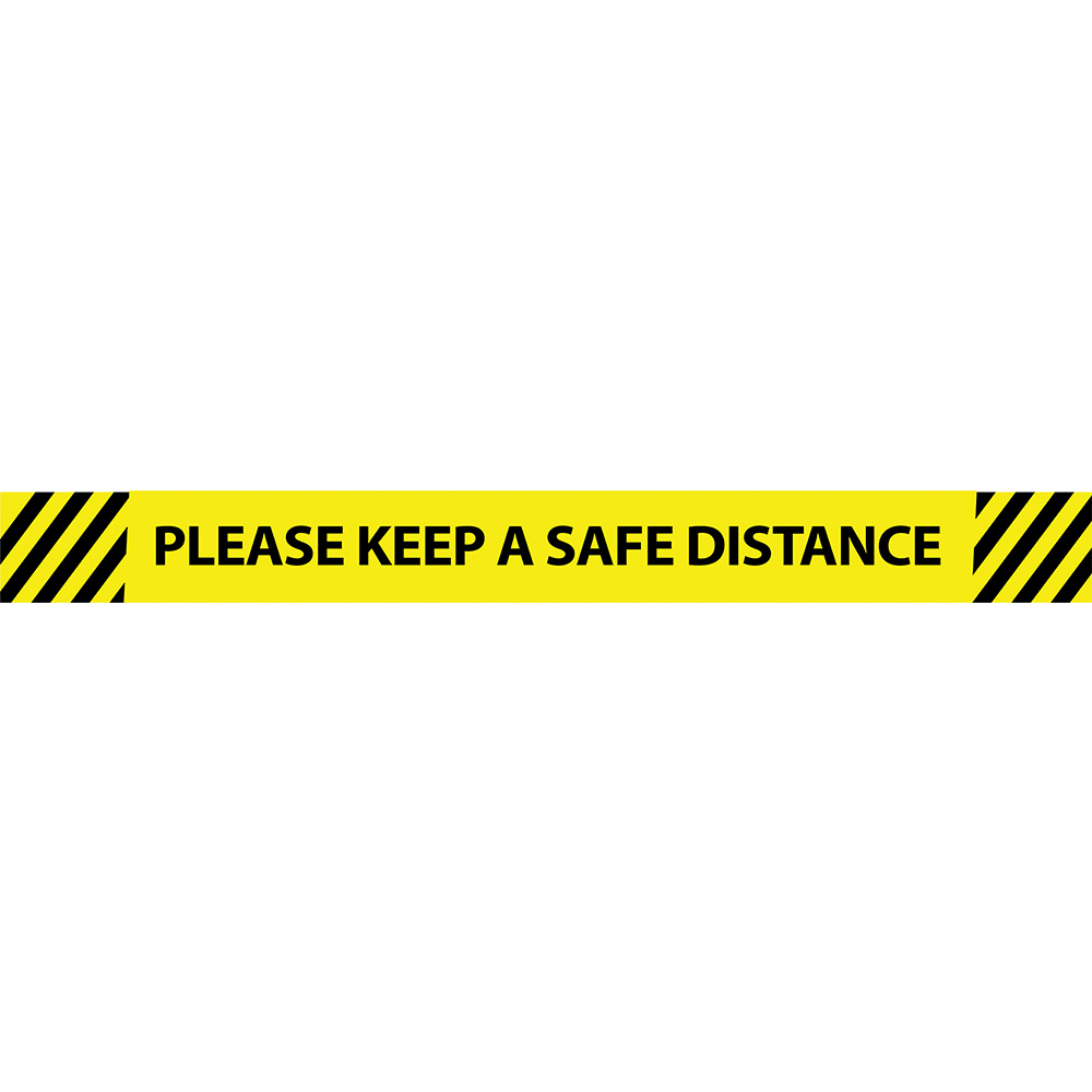 COVID-19 Sign (Strip) indicate keep distance