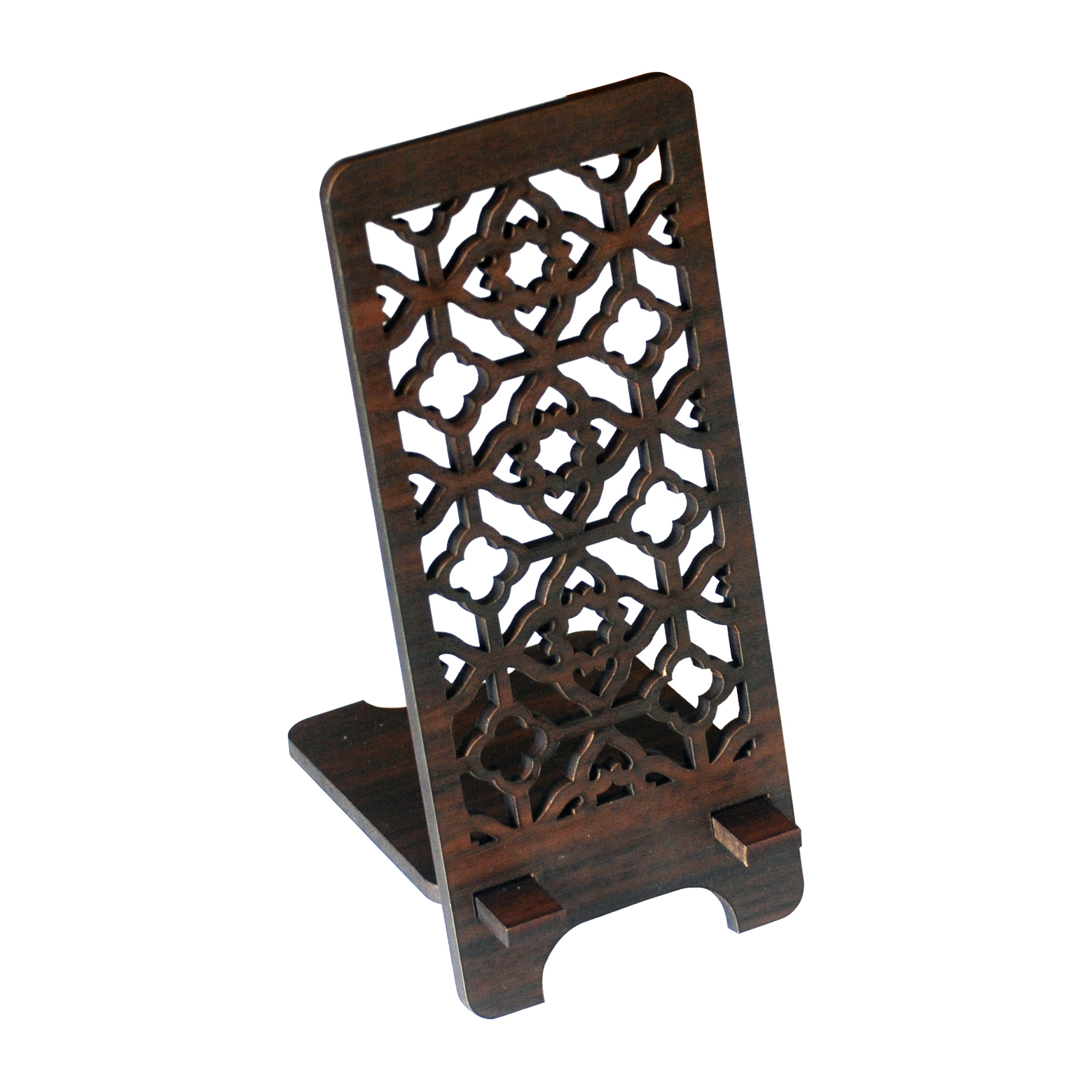WKMS02 Beautiful floral design wooden mobile Stand