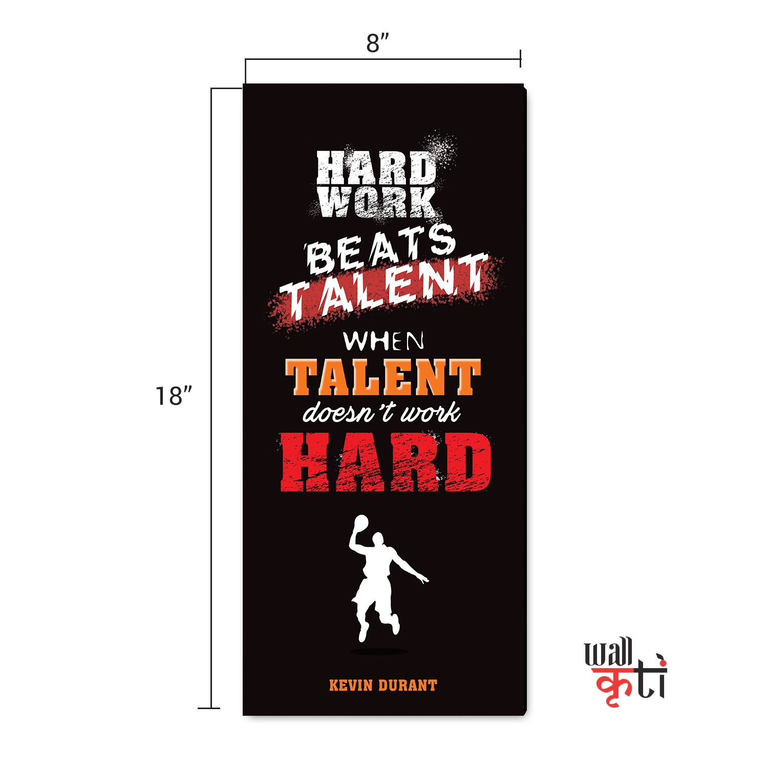 Hard Work Beats Talent Vertical Wall Sign/Wall Painting - Image 2