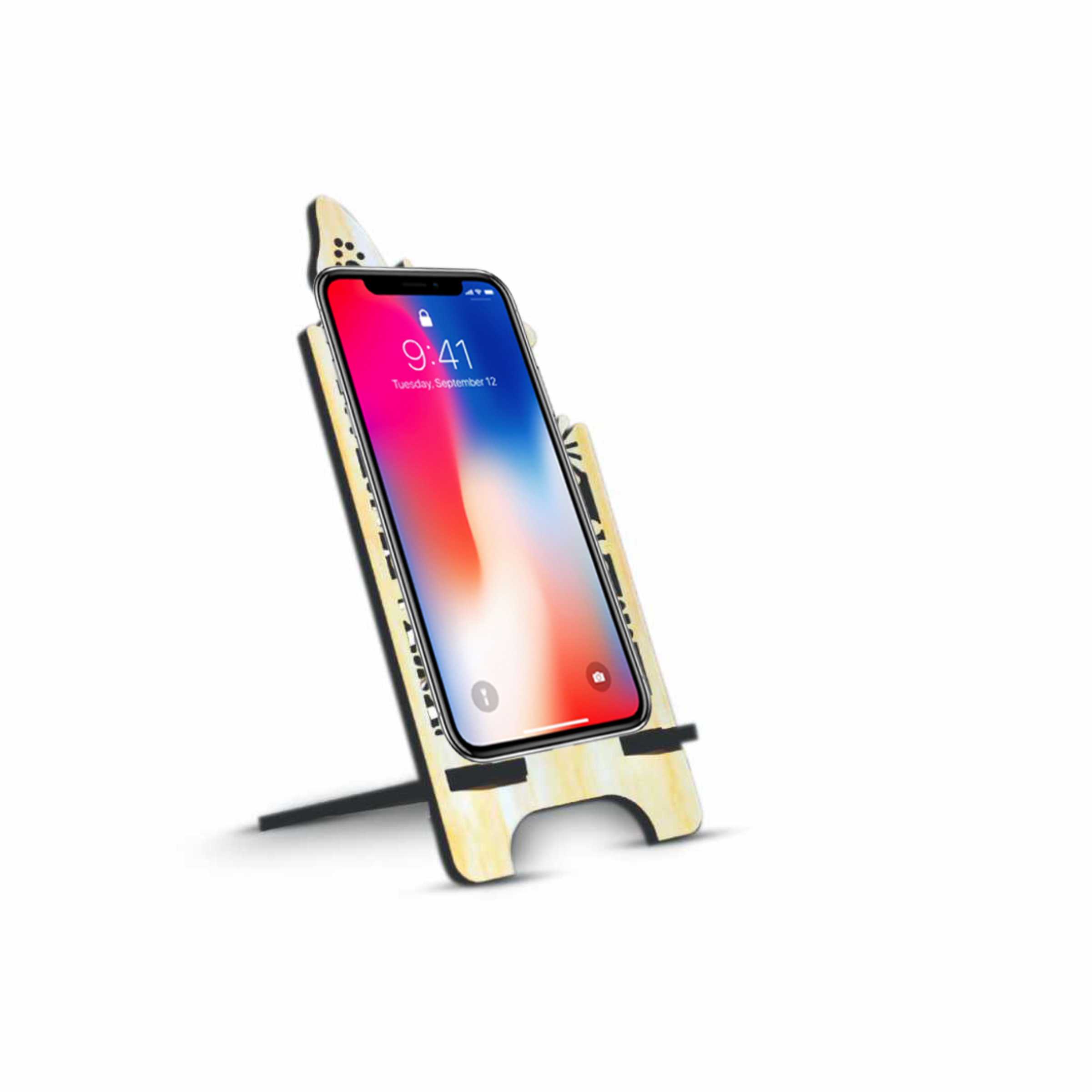 PMPS0013 Floral Design Wooden Mobile Stand - Image 3