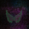 wings open neon