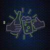 drink beer open neon