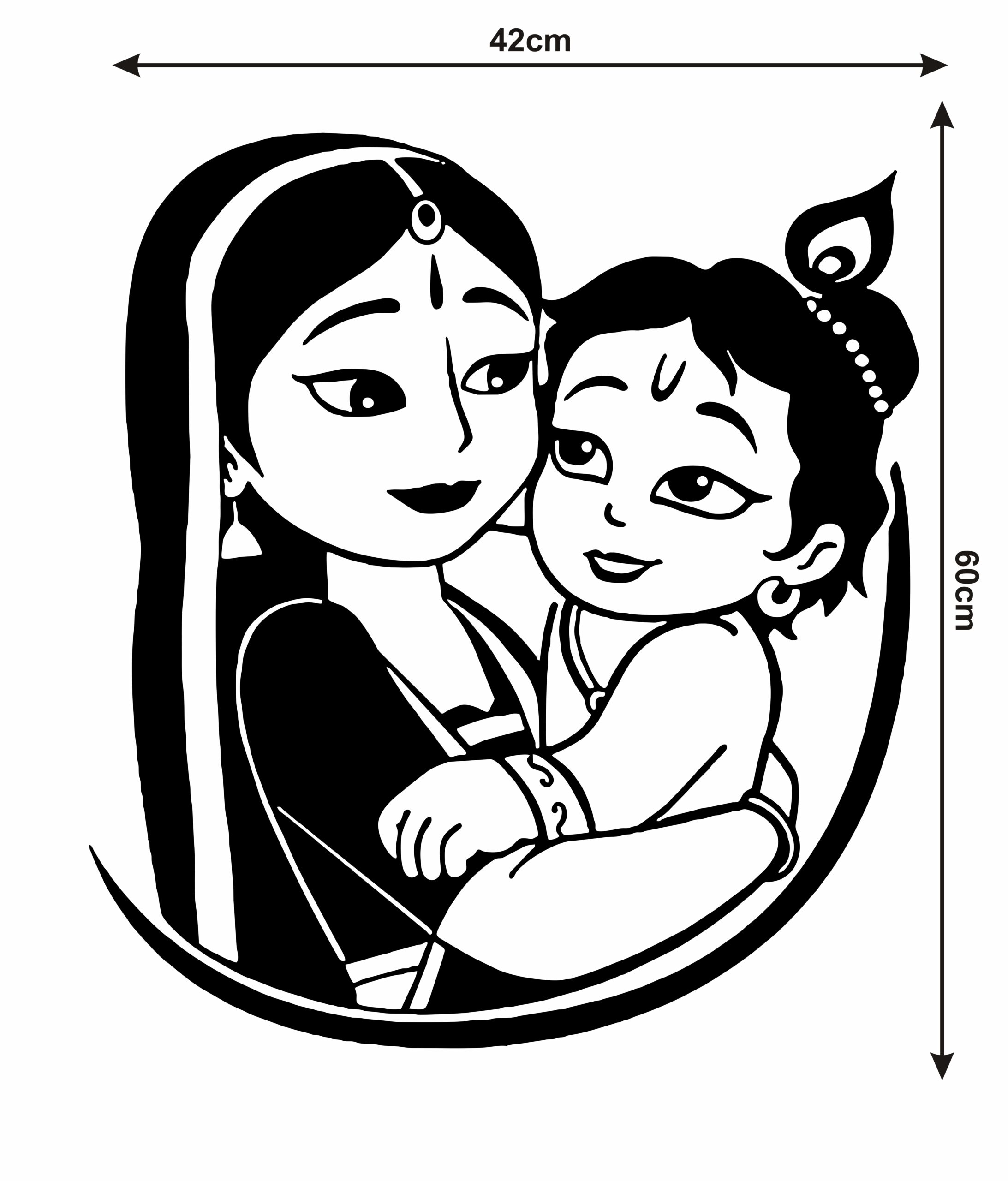 WKDEC202202 Wall Kriti yashoda-krishna sticker - Image 3
