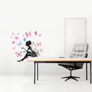 WKDEC2022115 Wall Kriti Butterfly Girl Sticker