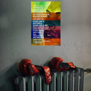 WKVFDEC2022068 muhammad ali Vertical Wall Sign/Wall Painting