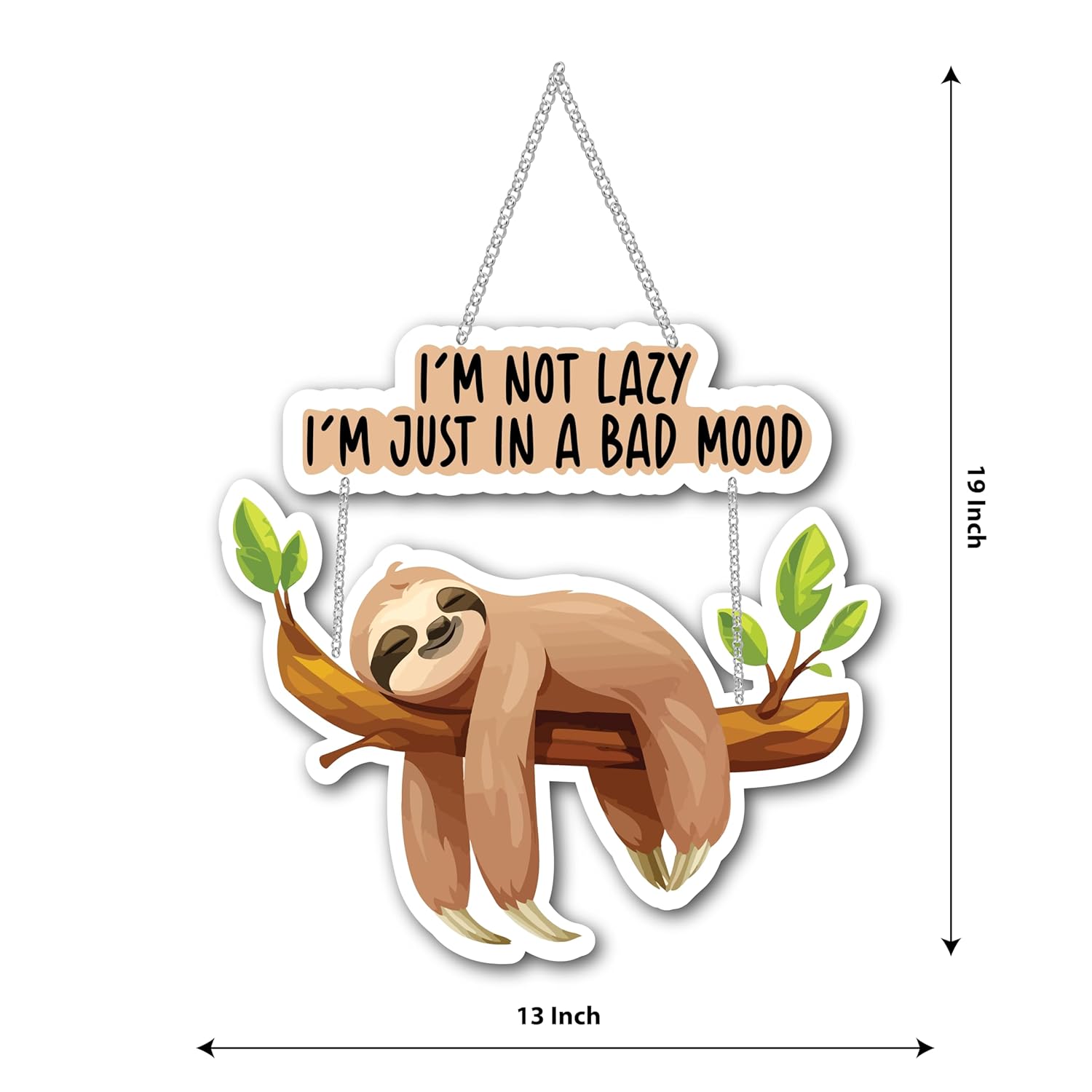 wallkriti Wall Hanging Decor, 16 x 13 cm, I'm Not Lazy Just in a Bad Mood - Image 2