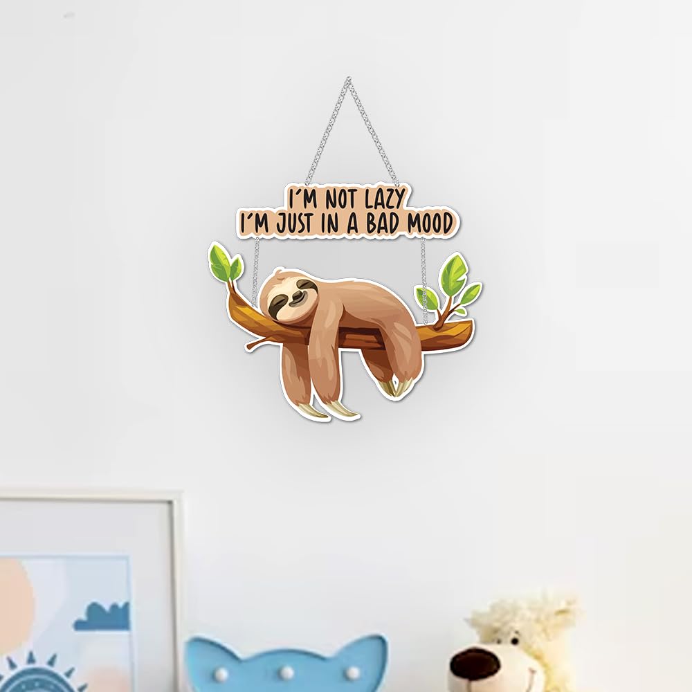 wallkriti Wall Hanging Decor, 16 x 13 cm, I'm Not Lazy Just in a Bad Mood - Image 4